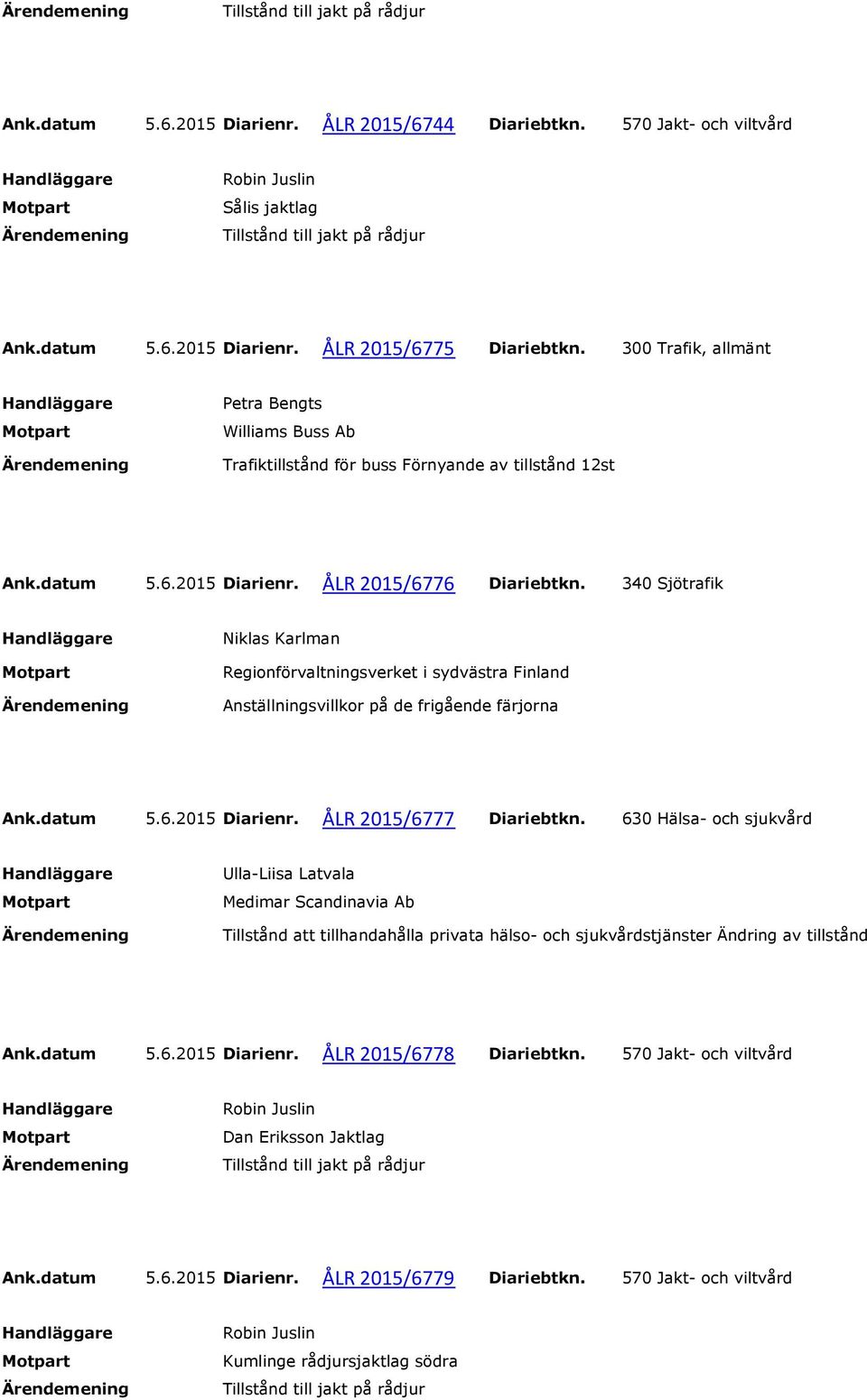 340 Sjötrafik Niklas Karlman Regionförvaltningsverket i sydvästra Finland Anställningsvillkor på de frigående färjorna Ank.datum 5.6.2015 Diarienr. ÅLR 2015/6777 Diariebtkn.
