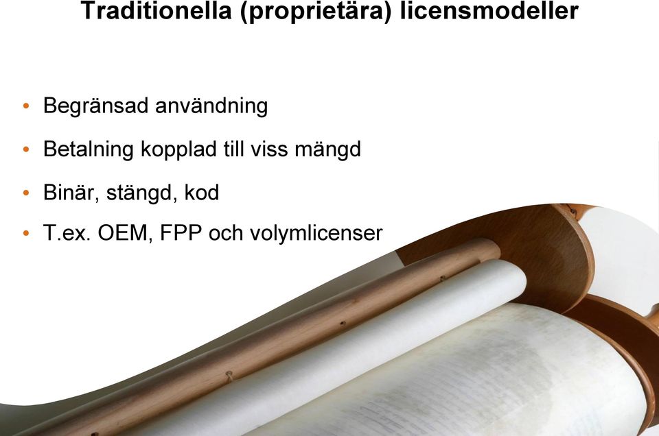 Betalning kopplad till viss mängd