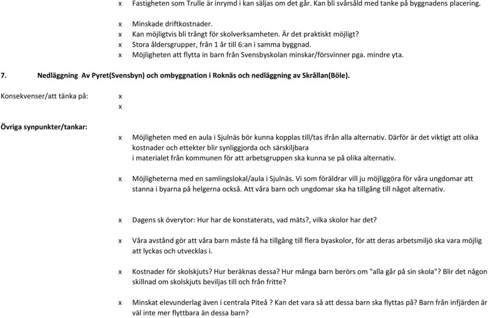 Nedläggning Av Pyret(Svensbyn) och ombyggnation i Roknäs och nedläggning av Skrållan(Böle).