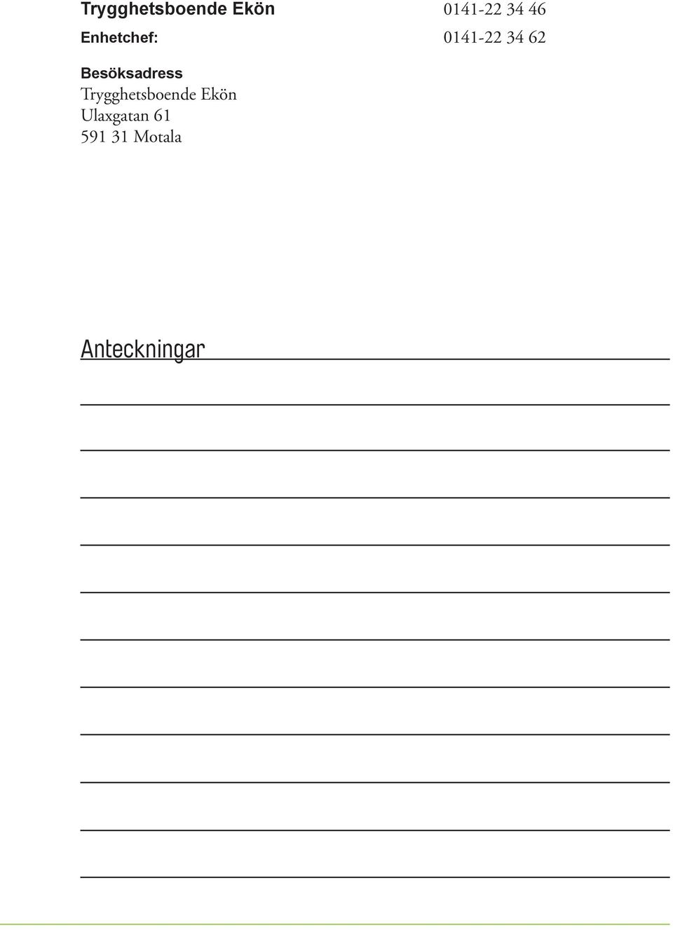 62 Trygghetsboende Ekön