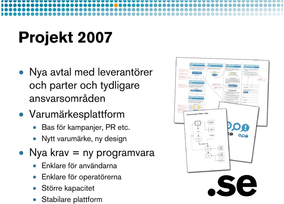 Nytt varumärke, ny design Nya krav = ny programvara Enklare för