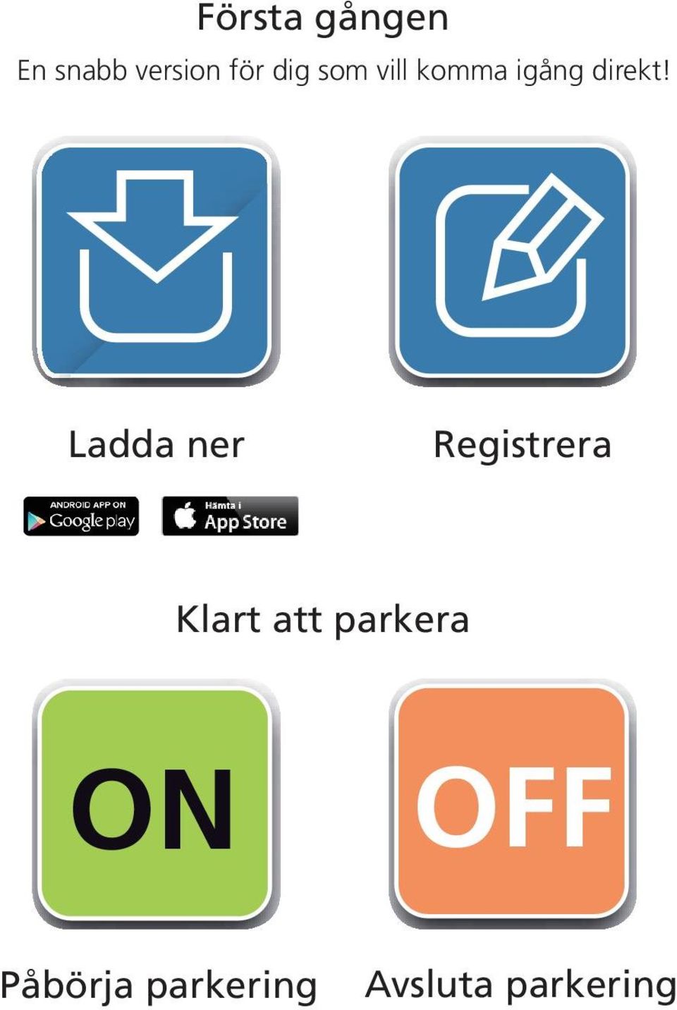 Ladda ner Registrera Klart att parkera