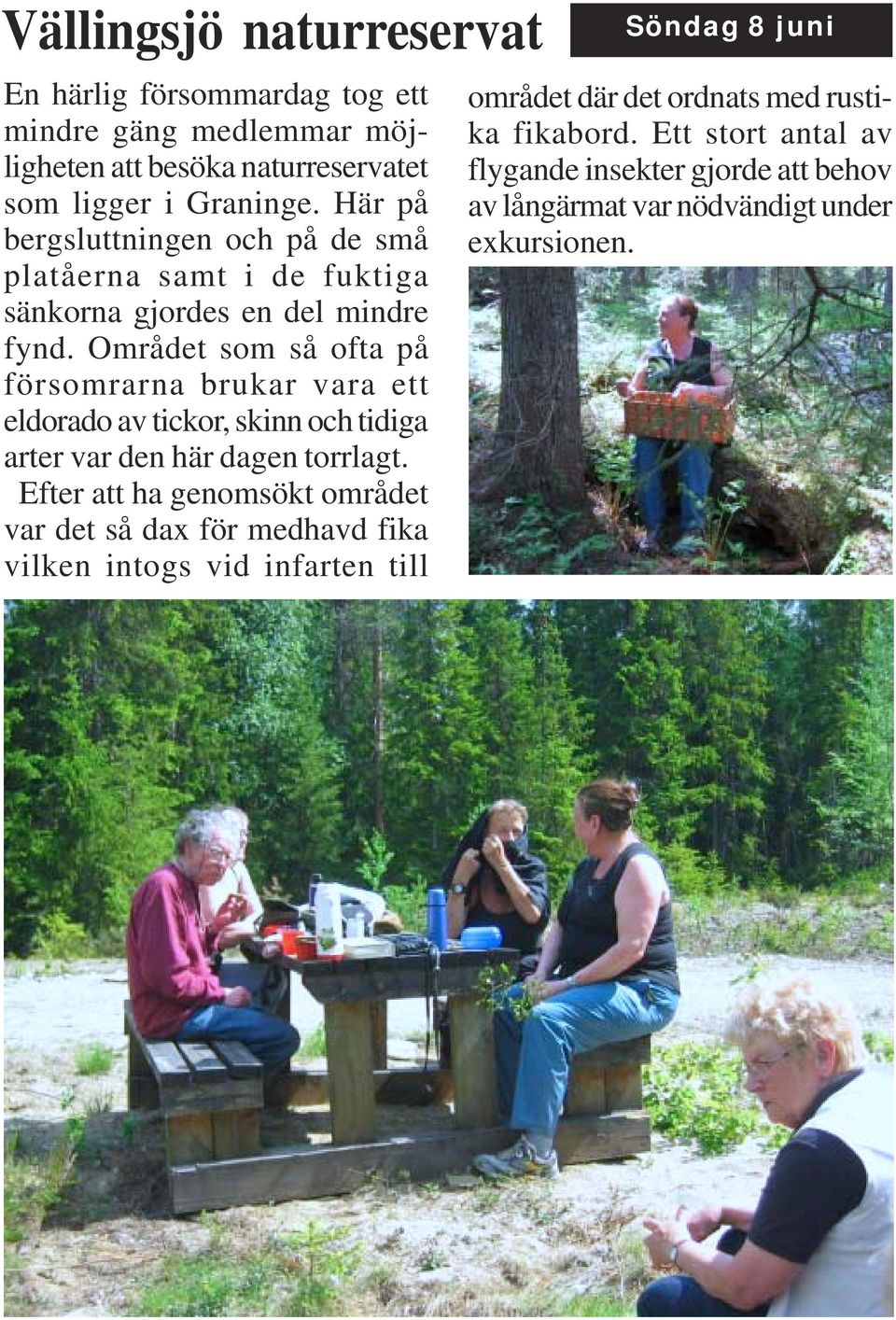 Området som så ofta på försomrarna brukar vara ett eldorado av tickor, skinn och tidiga arter var den här dagen torrlagt.