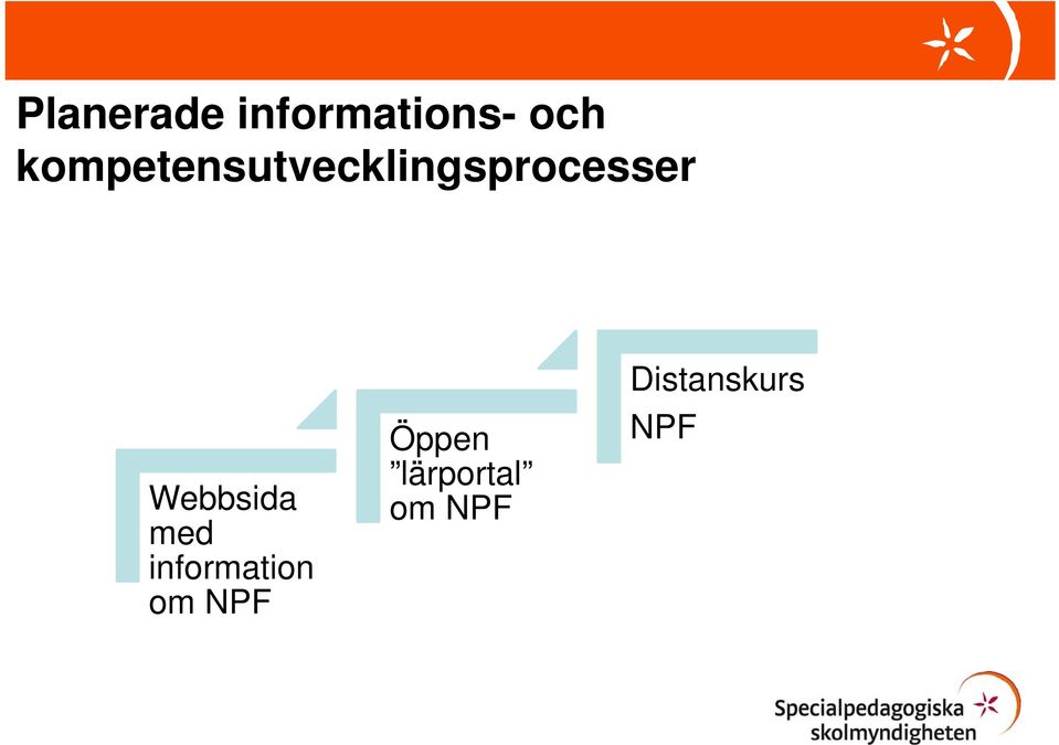 Webbsida med information om NPF