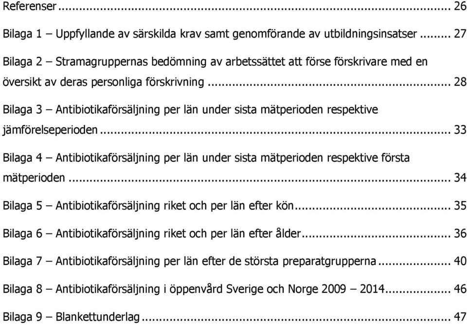 .. 28 Bilaga 3 Antibiotikaförsäljning per län under sista mätperioden respektive jämförelseperioden.