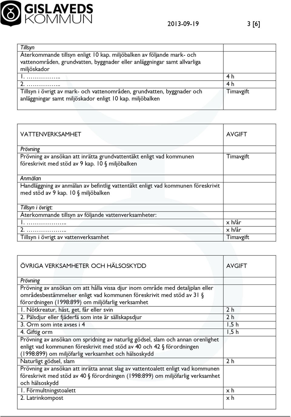 miljöbalken VATTENVERKSAMHET av ansökan att inrätta grundvattentäkt enligt vad kommunen föreskrivit med stöd av 9 kap.