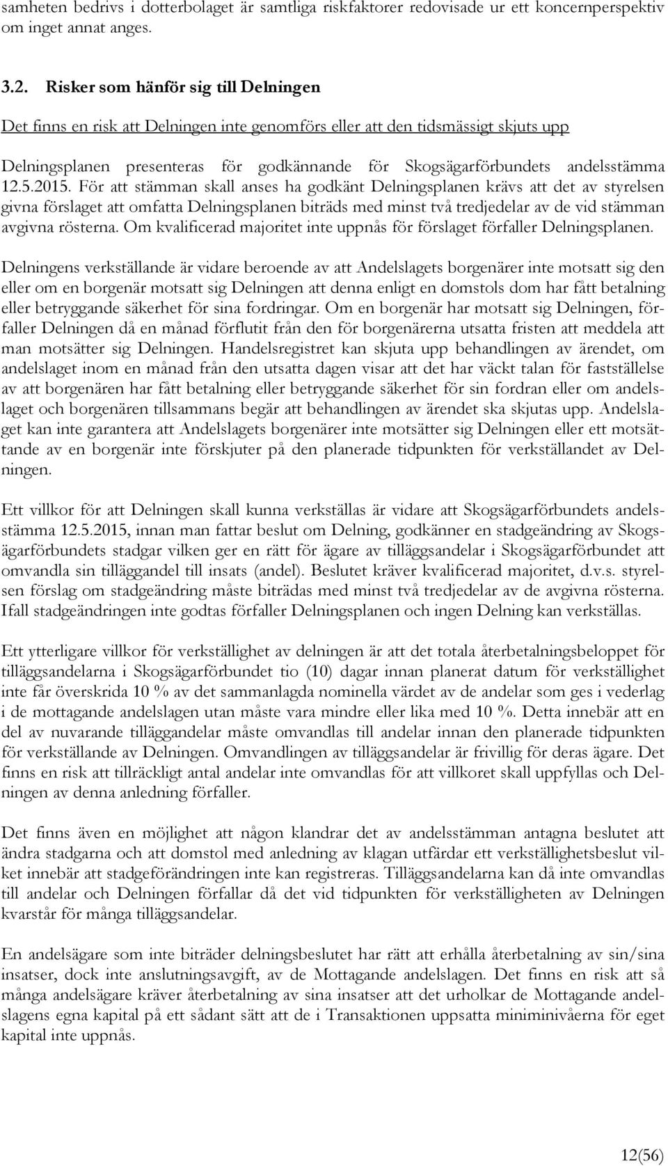 andelsstämma 12.5.2015.