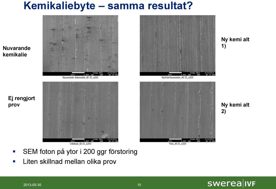 rengjort prov Ny kemi alt 2) SEM foton på