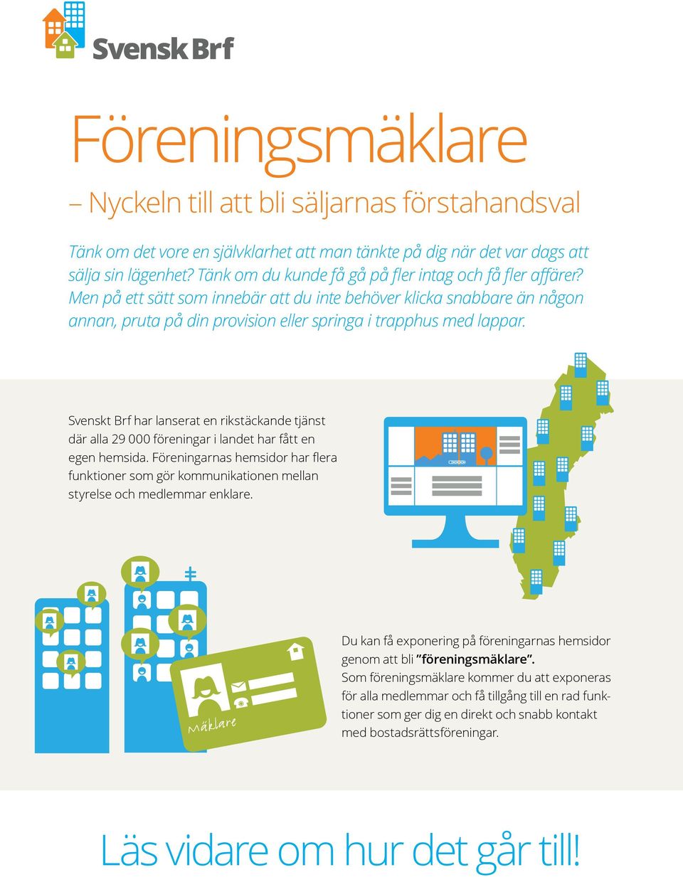 Svenskt Brf har lanserat en rikstäckande tjänst där alla 29 000 föreningar i landet har fått en egen hemsida.