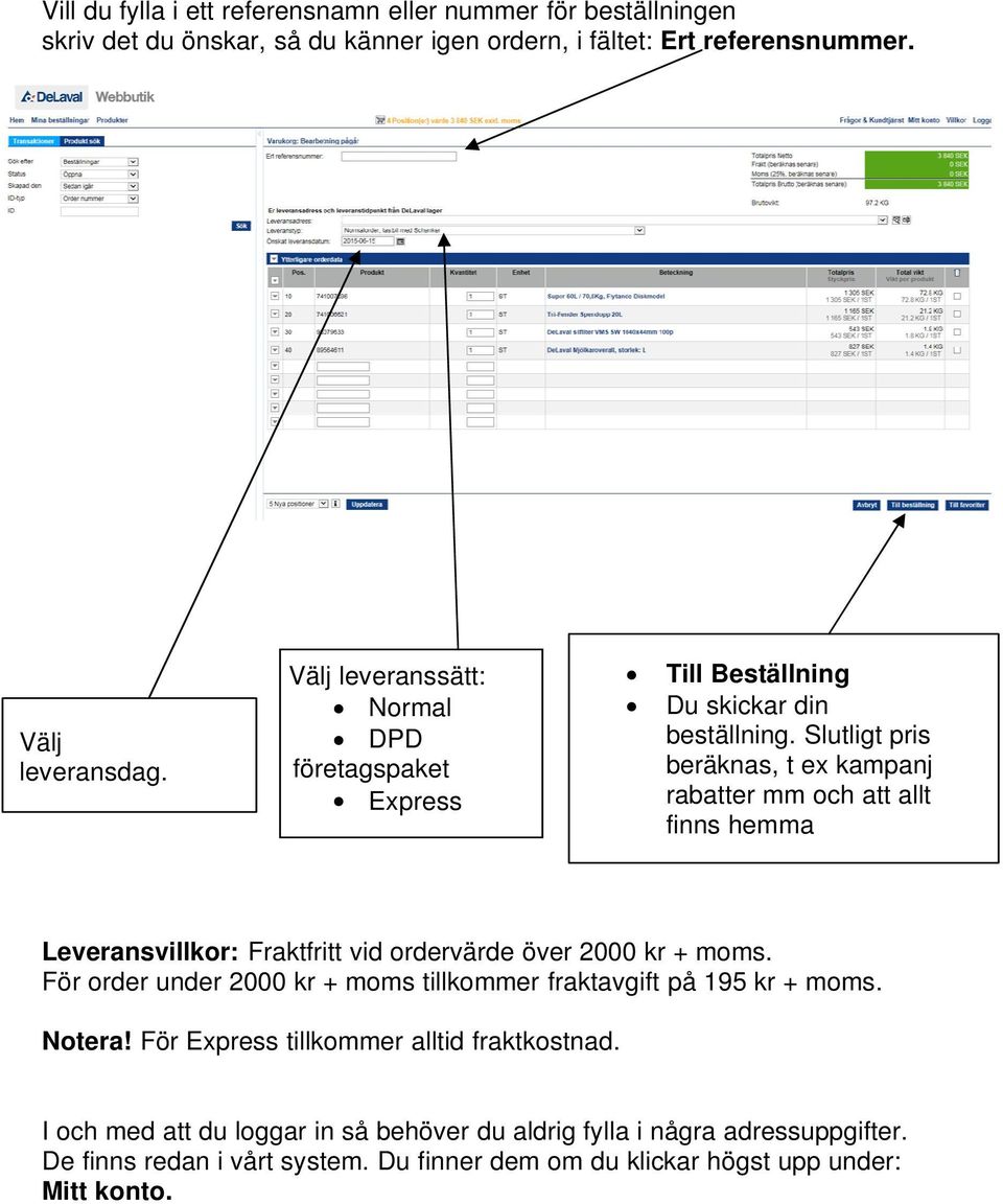 Slutligt pris beräknas, t ex kampanj rabatter mm och att allt finns hemma Leveransvillkor: Fraktfritt vid ordervärde över 2000 kr + moms.