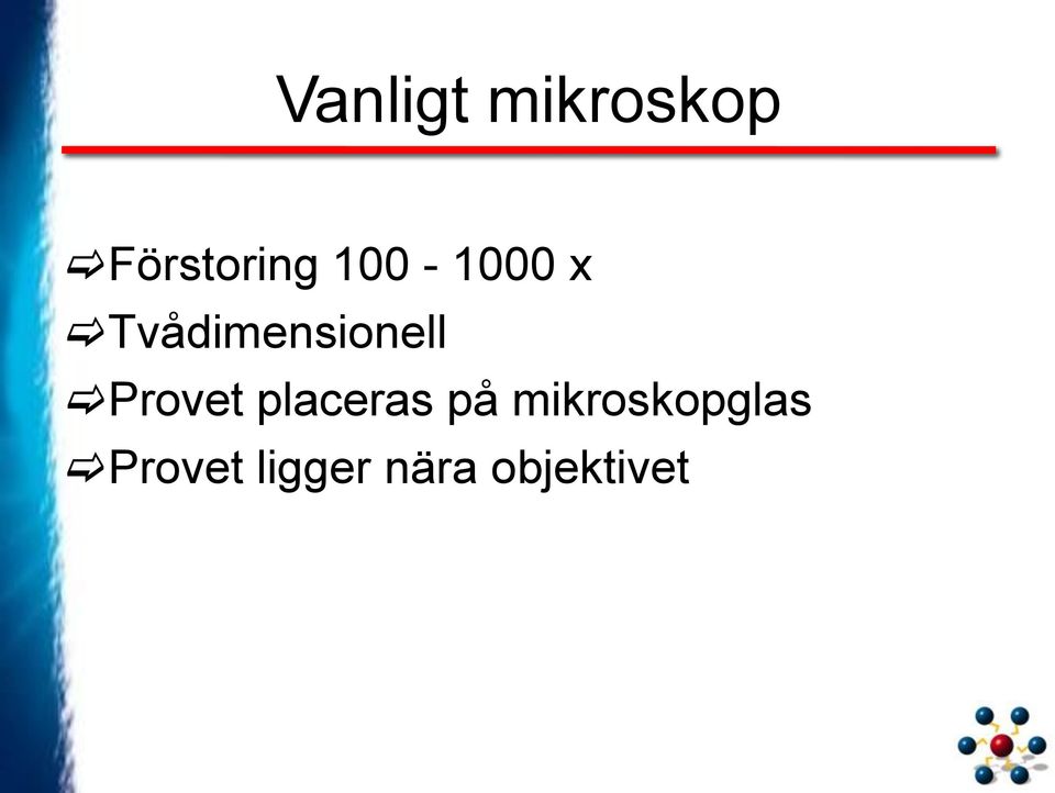 Provet placeras på