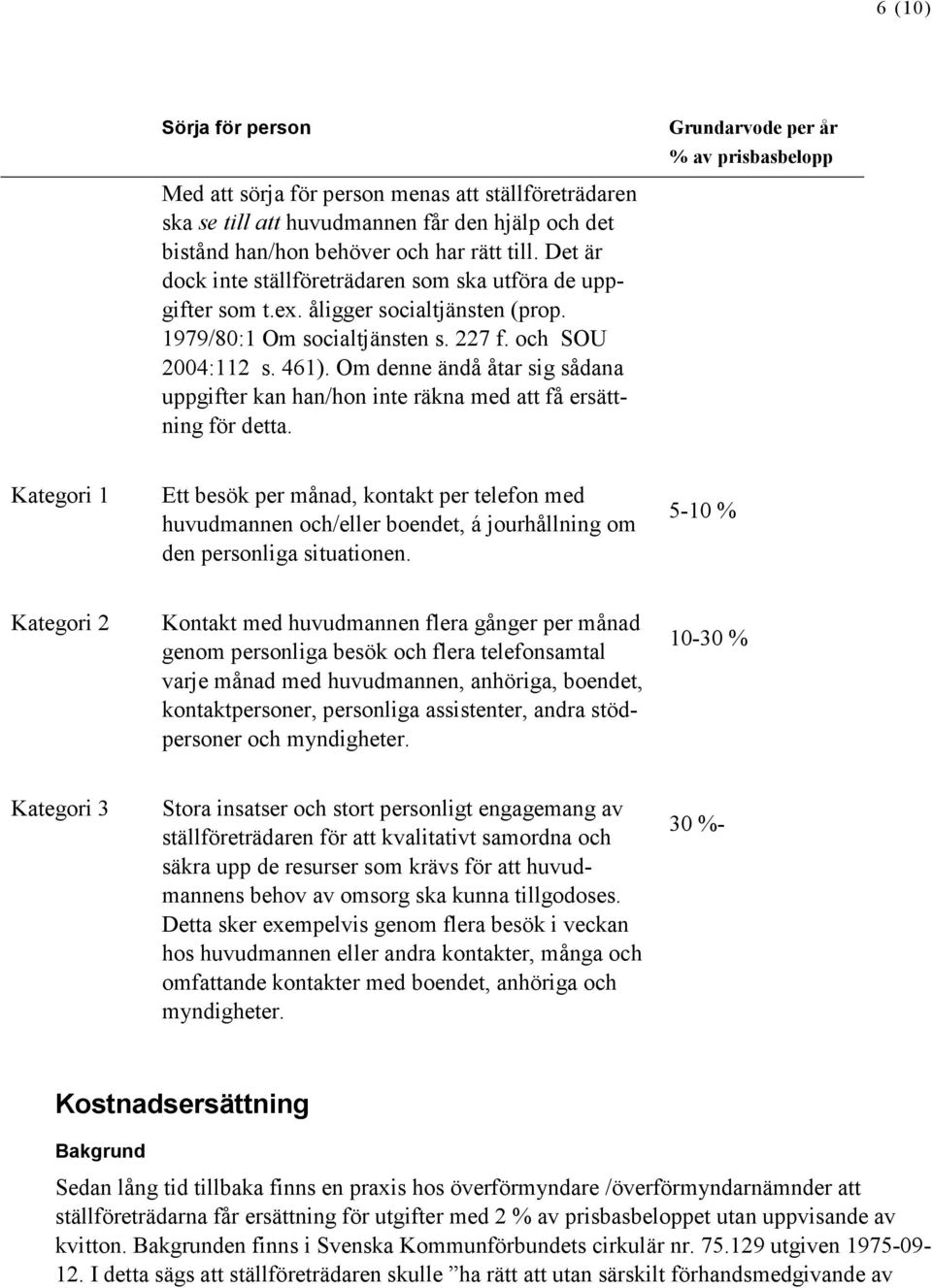 Om denne ändå åtar sig sådana uppgifter kan han/hon inte räkna med att få ersättning för detta.