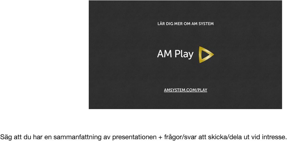 sammanfattning av presentationen +