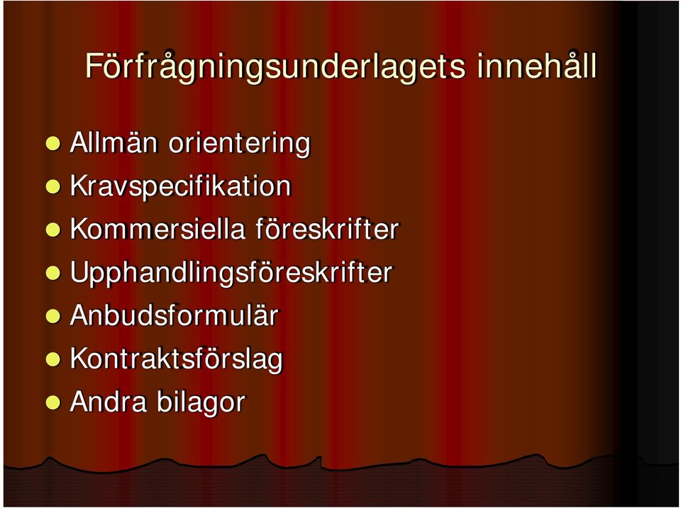 Kommersiella föreskrifter