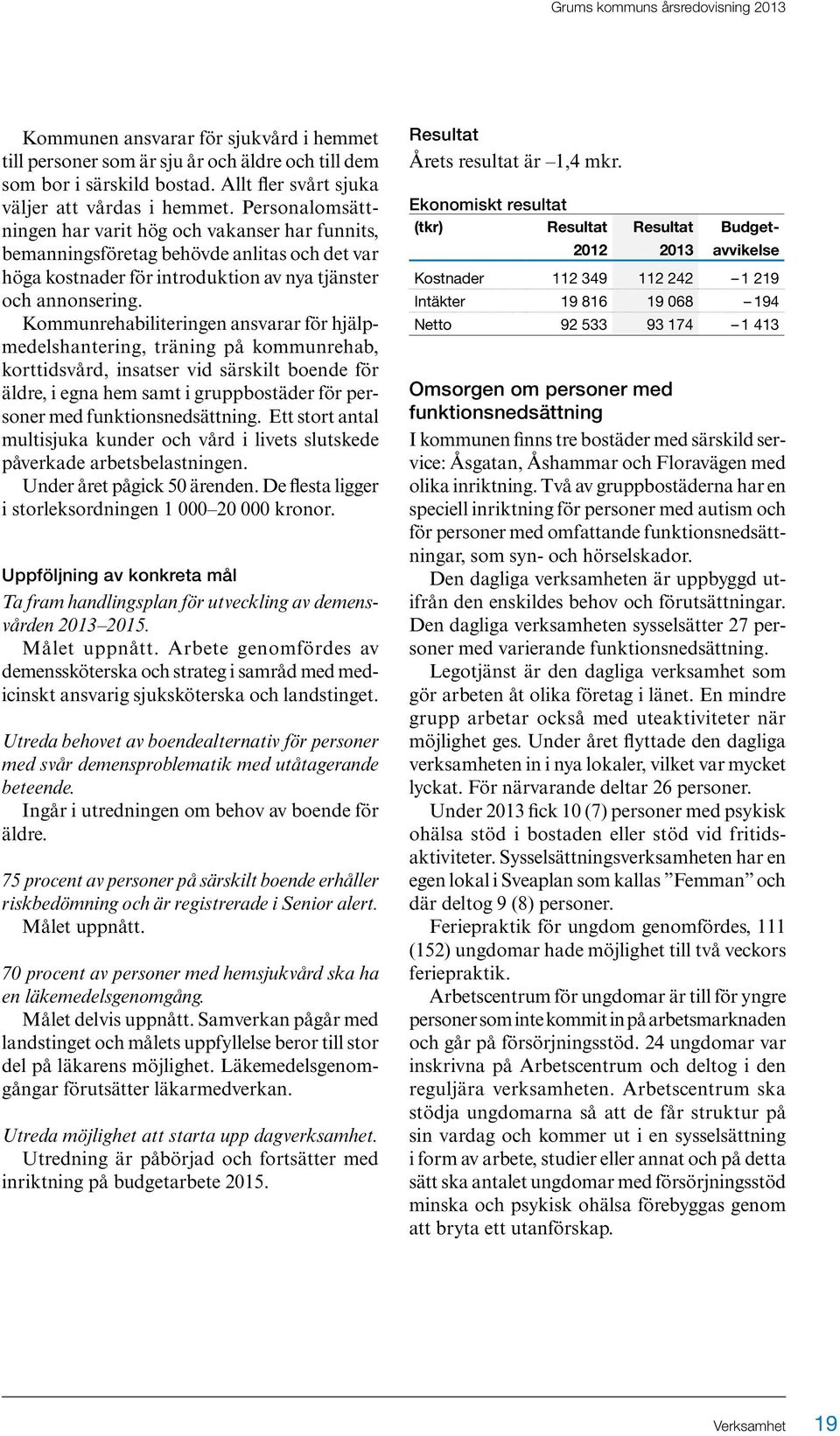 Kommunrehabiliteringen ansvarar för hjälpmedelshantering, träning på kommunrehab, korttidsvård, insatser vid särskilt boende för äldre, i egna hem samt i gruppbostäder för personer med