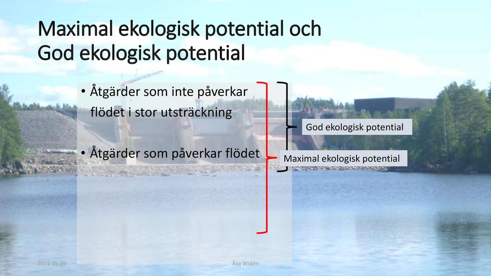 stor utsträckning Åtgärder som påverkar flödet