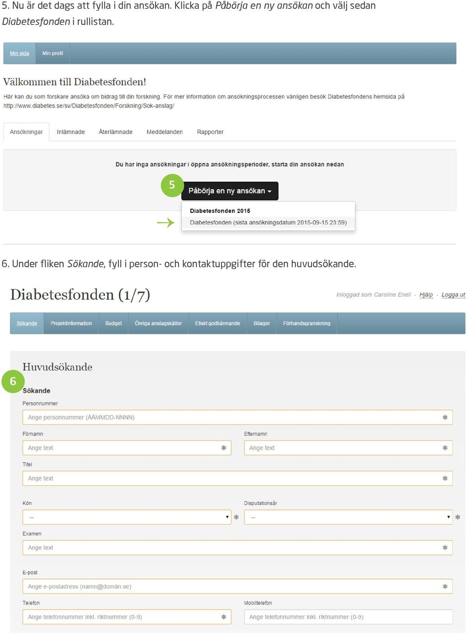 Diabetesfonden i rullistan. 5 6.