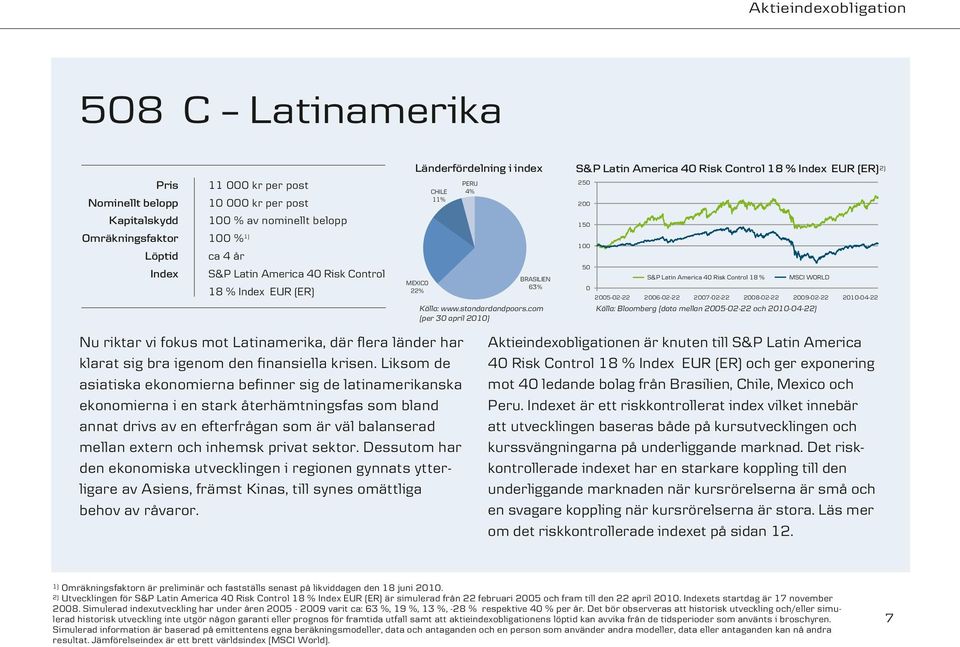 Liksom de asiatiska ekonomierna befinner sig de latinamerikanska ekonomierna i en stark återhämtningsfas som bland annat drivs av en efterfrågan som är väl balanserad mellan extern och inhemsk privat