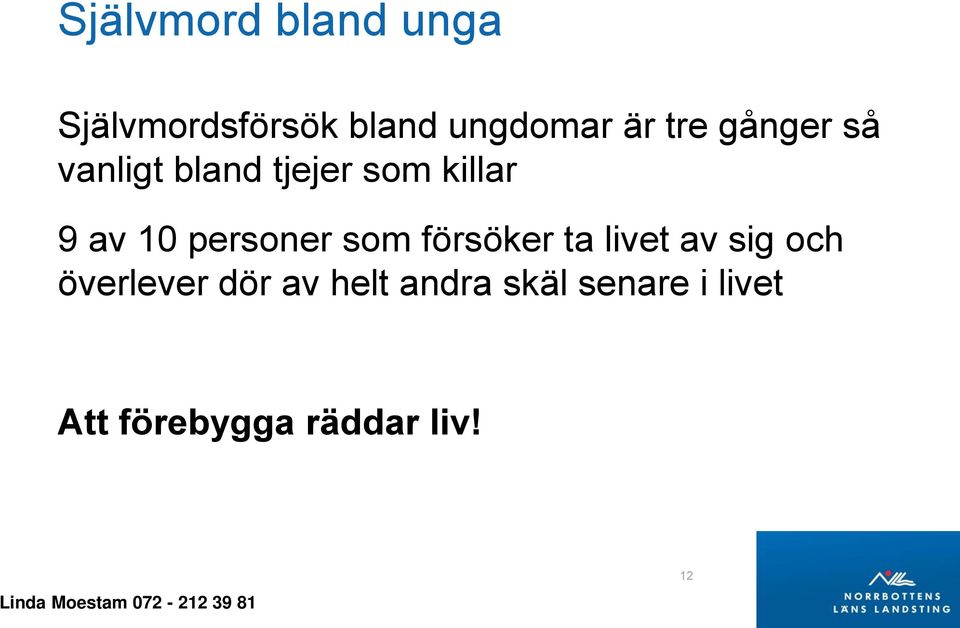 personer som försöker ta livet av sig och överlever dör
