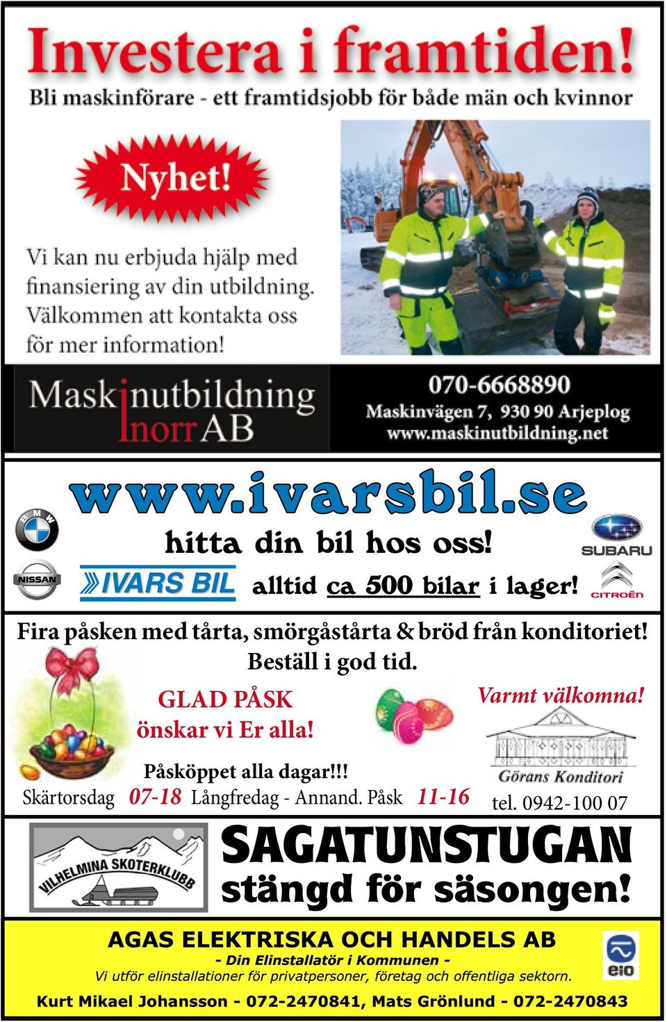 Påsköppet alla dagar!!! Skärtorsdag 07-18 Långfredag - Annand.