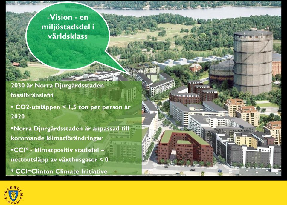 Djurgårdsstaden är anpassad till kommande klimatförändringar CCI* -