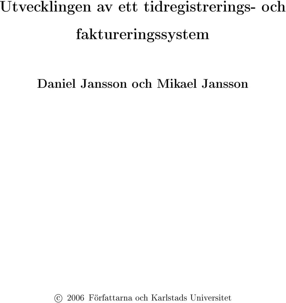 faktureringssystem Daniel Jansson