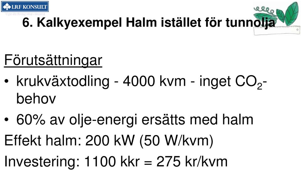 CO 2 - behov 60% av olje-energi ersätts med halm