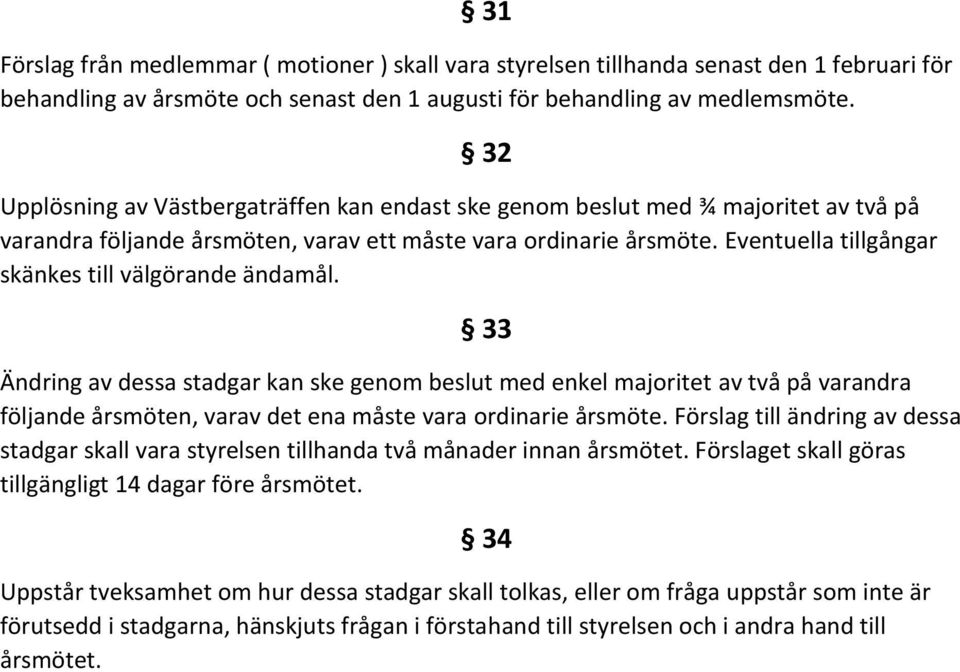 Eventuella tillgångar skänkes till välgörande ändamål.