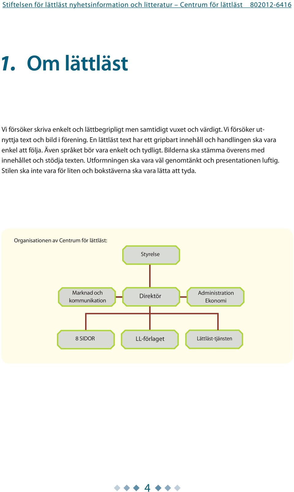 Bilderna ska stämma överens med innehållet och stödja texten. Utformningen ska vara väl genomtänkt och presentationen luftig.