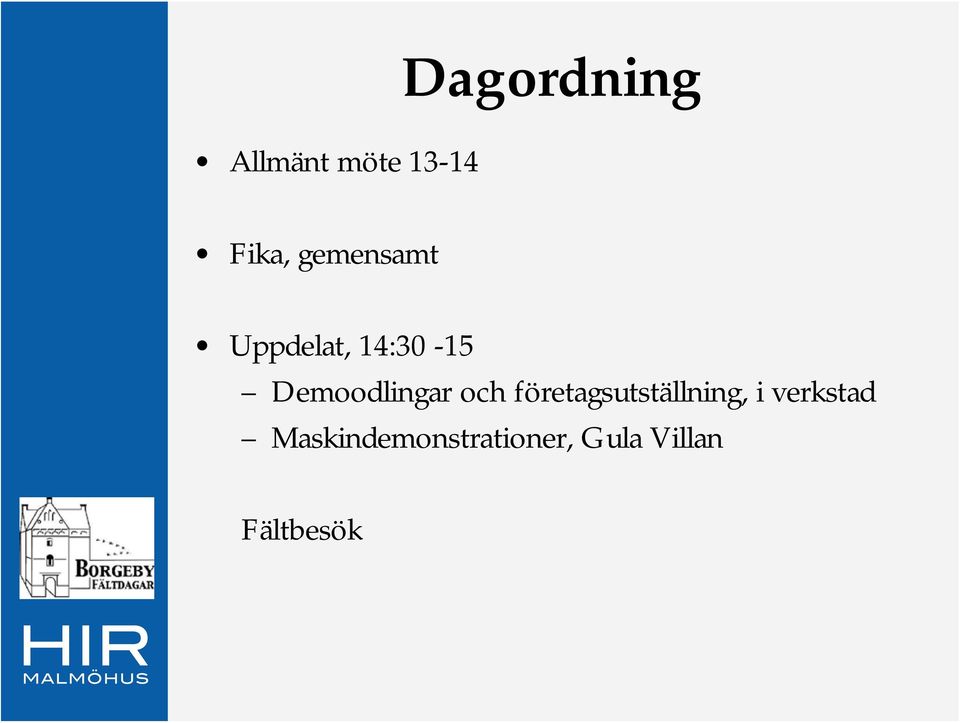 Demoodlingar och företagsutställning, i