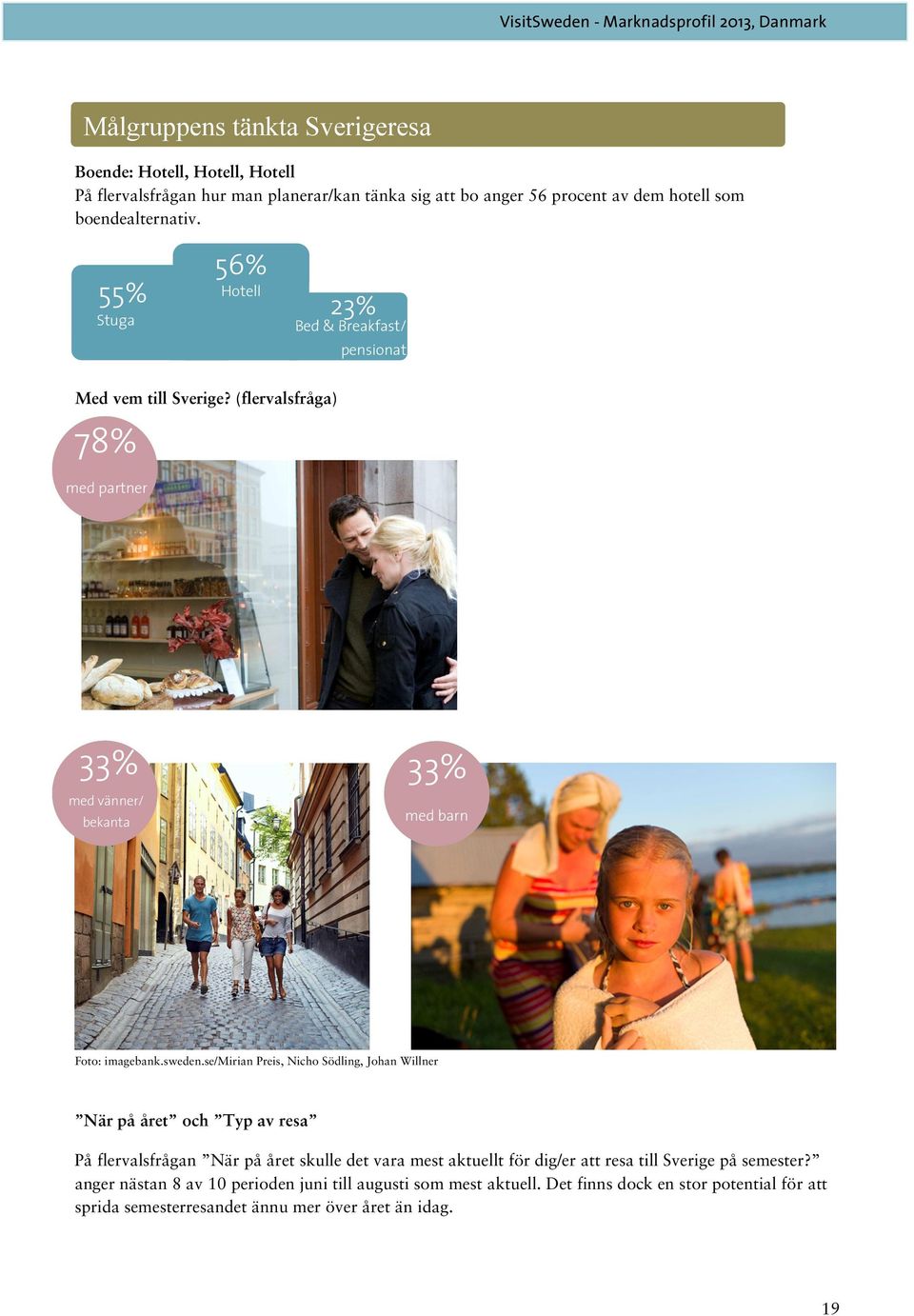 (flervalsfråga) 78% med partner 33% med vänner/ bekanta 33% med barn Foto: imagebank.sweden.