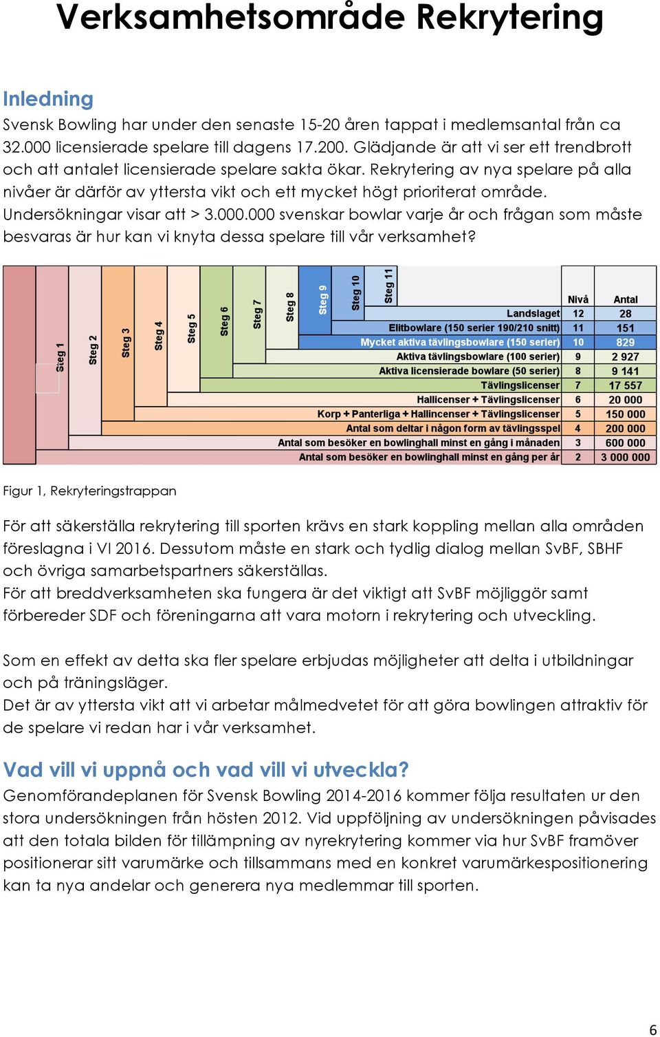 Undersökningar visar att > 3.000.000 svenskar bowlar varje år och frågan som måste besvaras är hur kan vi knyta dessa spelare till vår verksamhet?