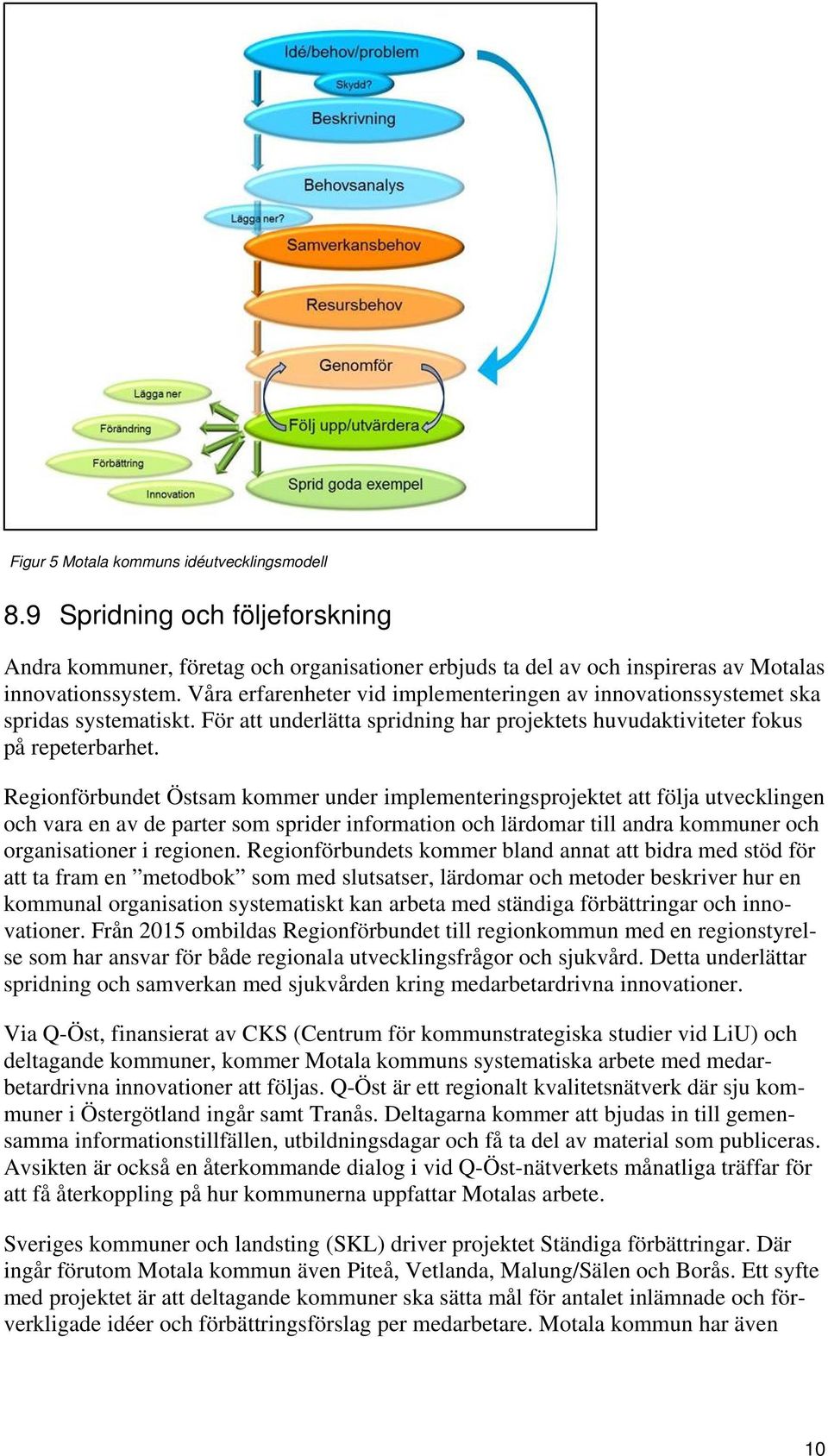 Regionförbundet Östsam kommer under implementeringsprojektet att följa utvecklingen och vara en av de parter som sprider information och lärdomar till andra kommuner och organisationer i regionen.