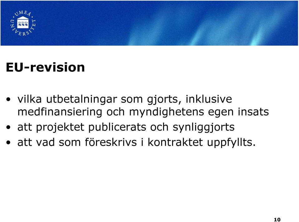 insats att projektet publicerats och