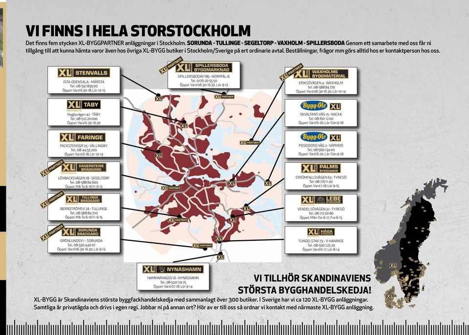 avtal. Beställningar, frågor mm görs alltid hos er kontaktperson hos oss. ISTA-ODENSALA - MÄRSTA Tel.: 08-597 895 00 Öppet: Vard 6.30-18, Lör 10-15 SPILLERSBODAV 185 - NORRTÄLJE Tel.