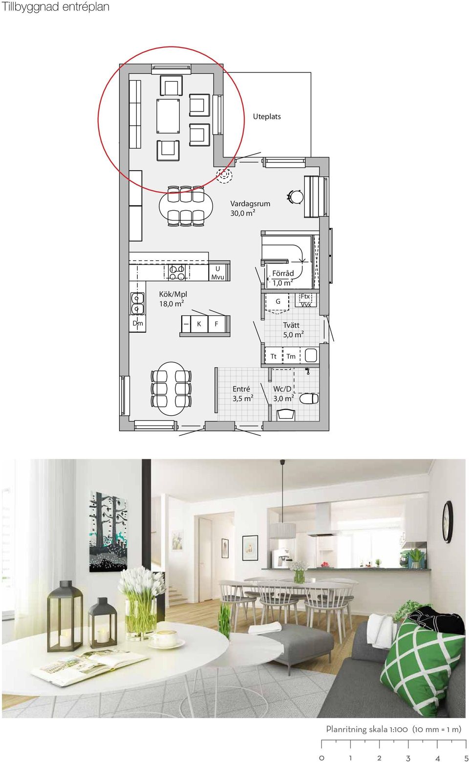 Ftx Vvx Dm K F Tvätt 5,0 m² Tt Tm Entré 3,5