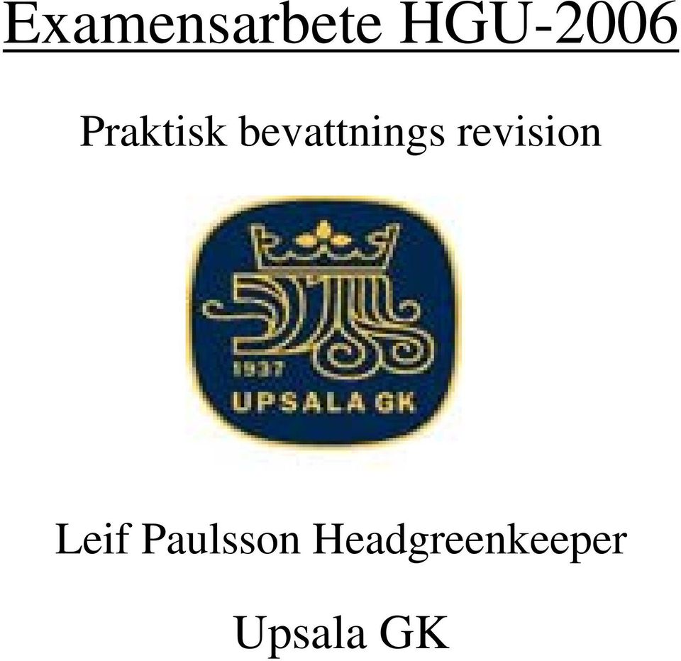 revision Leif Paulsson