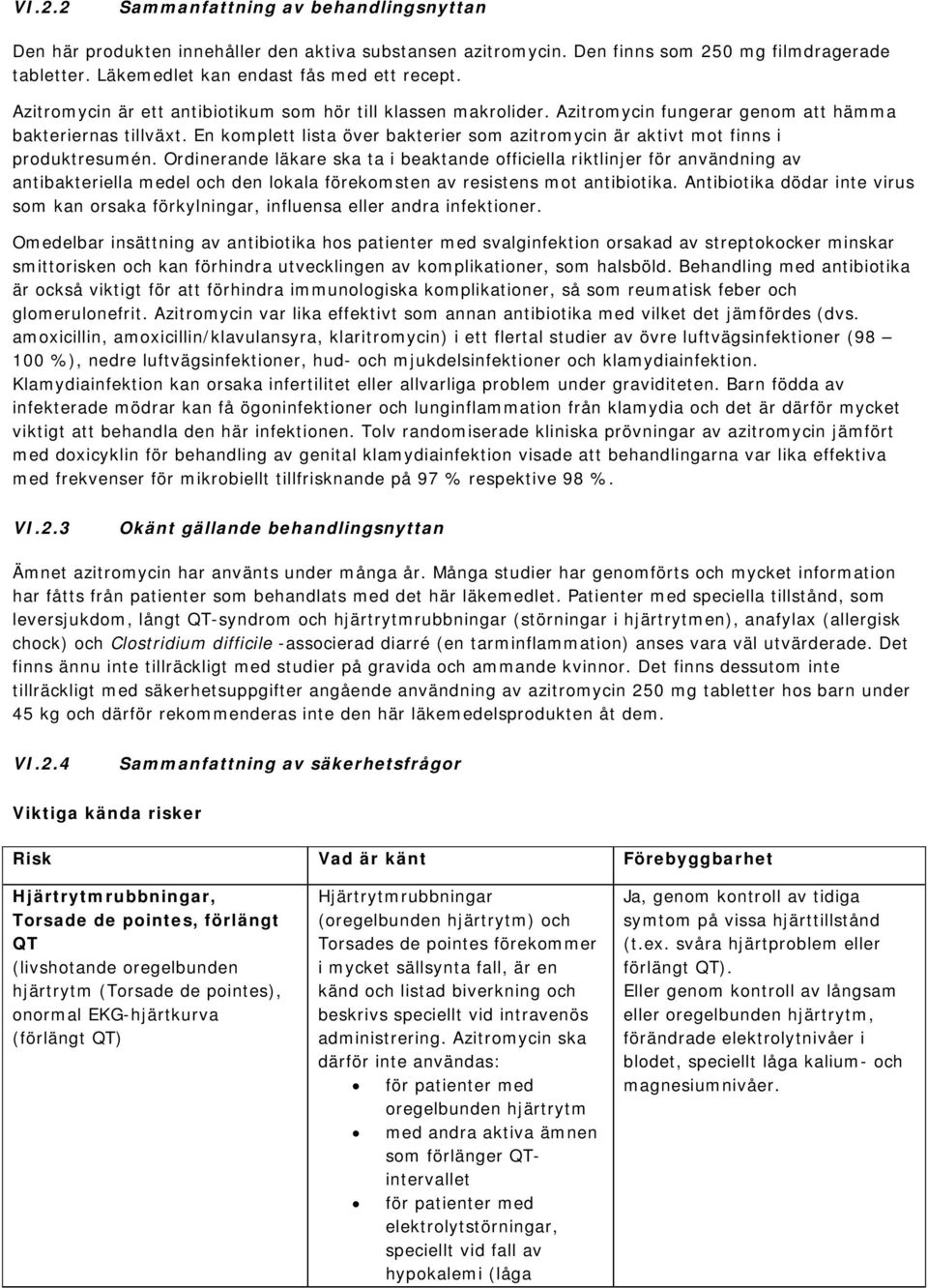 En komplett lista över bakterier som azitromycin är aktivt mot finns i produktresumén.