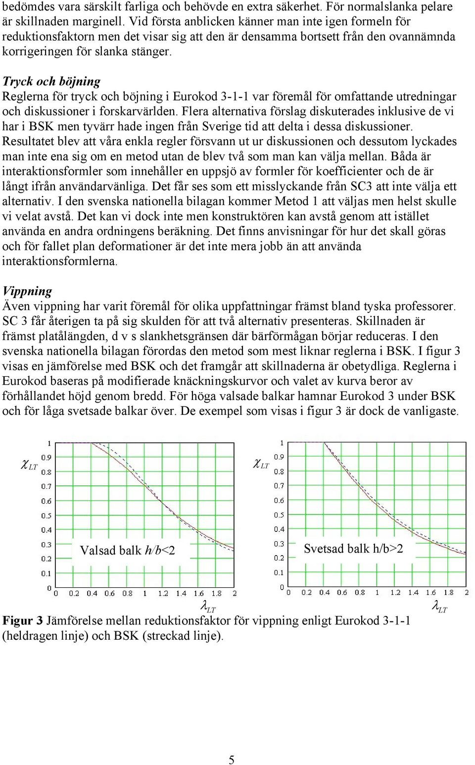 Tryck och böjning Reglerna för tryck och böjning i Eurokod 3-1-1 var föremål för omfattande utredningar och diskussioner i forskarvärlden.