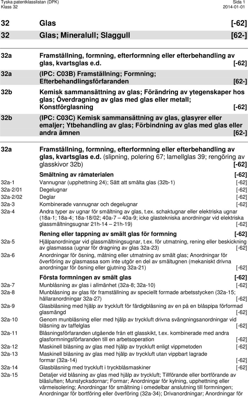 ing av glas, kvartsglas e.d.