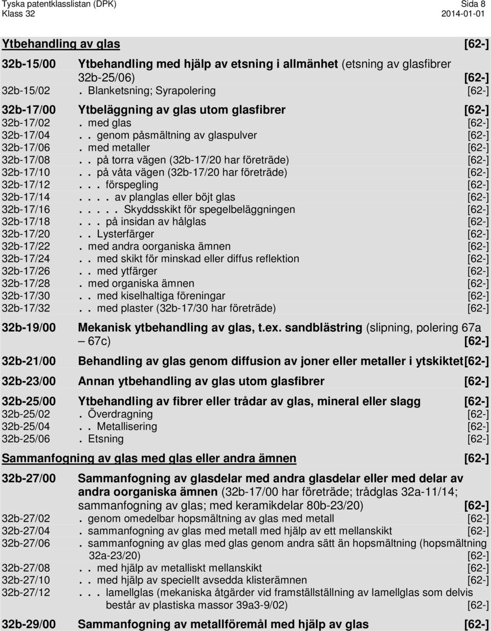 med metaller [62-] 32b-17/08.. på torra vägen (32b-17/20 har företräde) [62-] 32b-17/10.. på våta vägen (32b-17/20 har företräde) [62-] 32b-17/12... förspegling [62-] 32b-17/14.