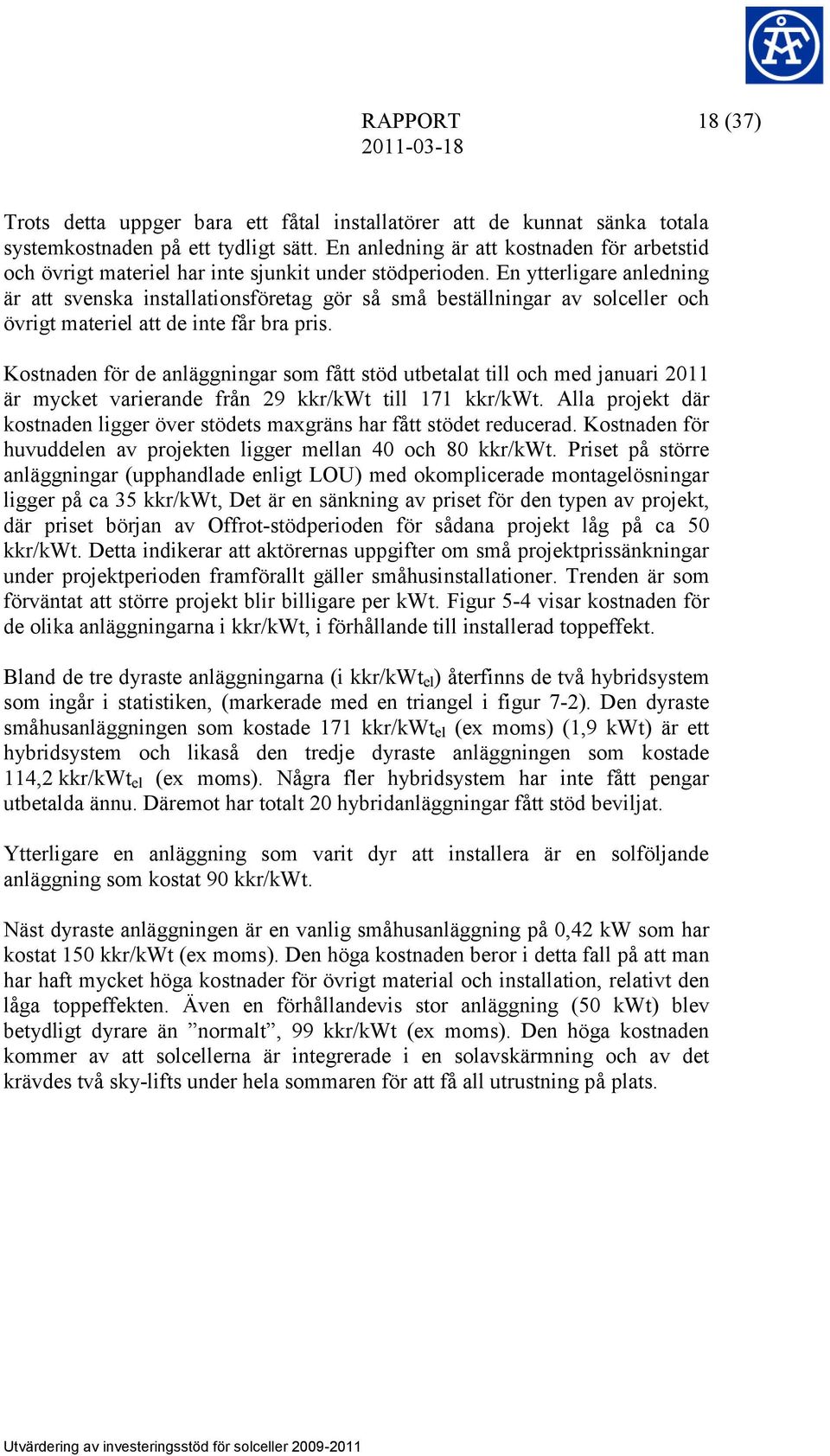 Utvärdering av investeringsstöd för solceller PDF Free Download