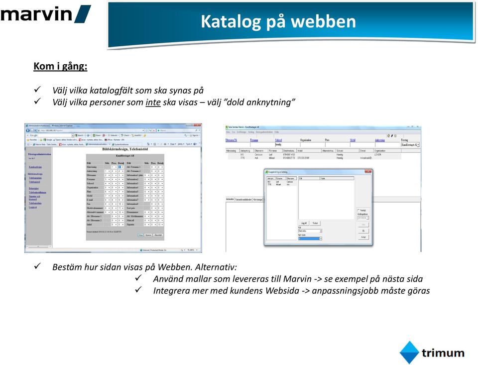 visas på Webben.