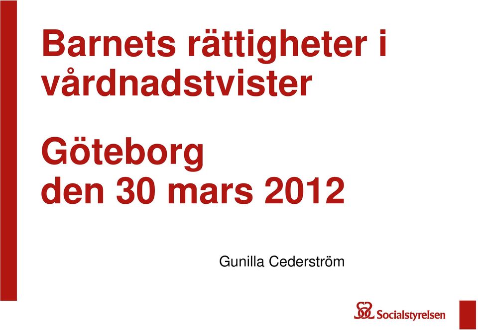 Göteborg den 30 mars