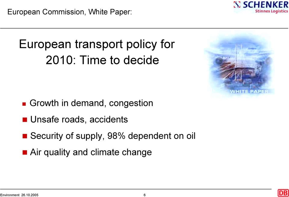 Growth in demand, congestion! Unsafe roads, accidents!