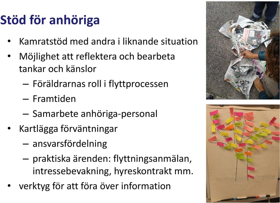 Samarbete anhöriga-personal Kartlägga förväntningar ansvarsfördelning praktiska