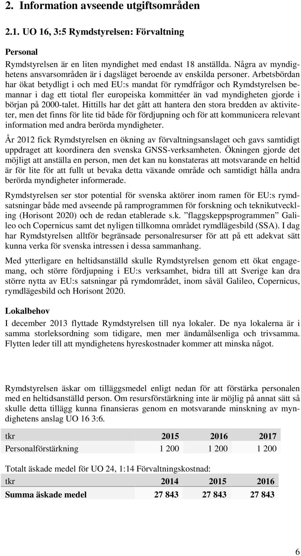 Arbetsbördan har ökat betydligt i och med EU:s mandat för rymdfrågor och Rymdstyrelsen bemannar i dag ett tiotal fler europeiska kommittéer än vad myndigheten gjorde i början på 2000-talet.