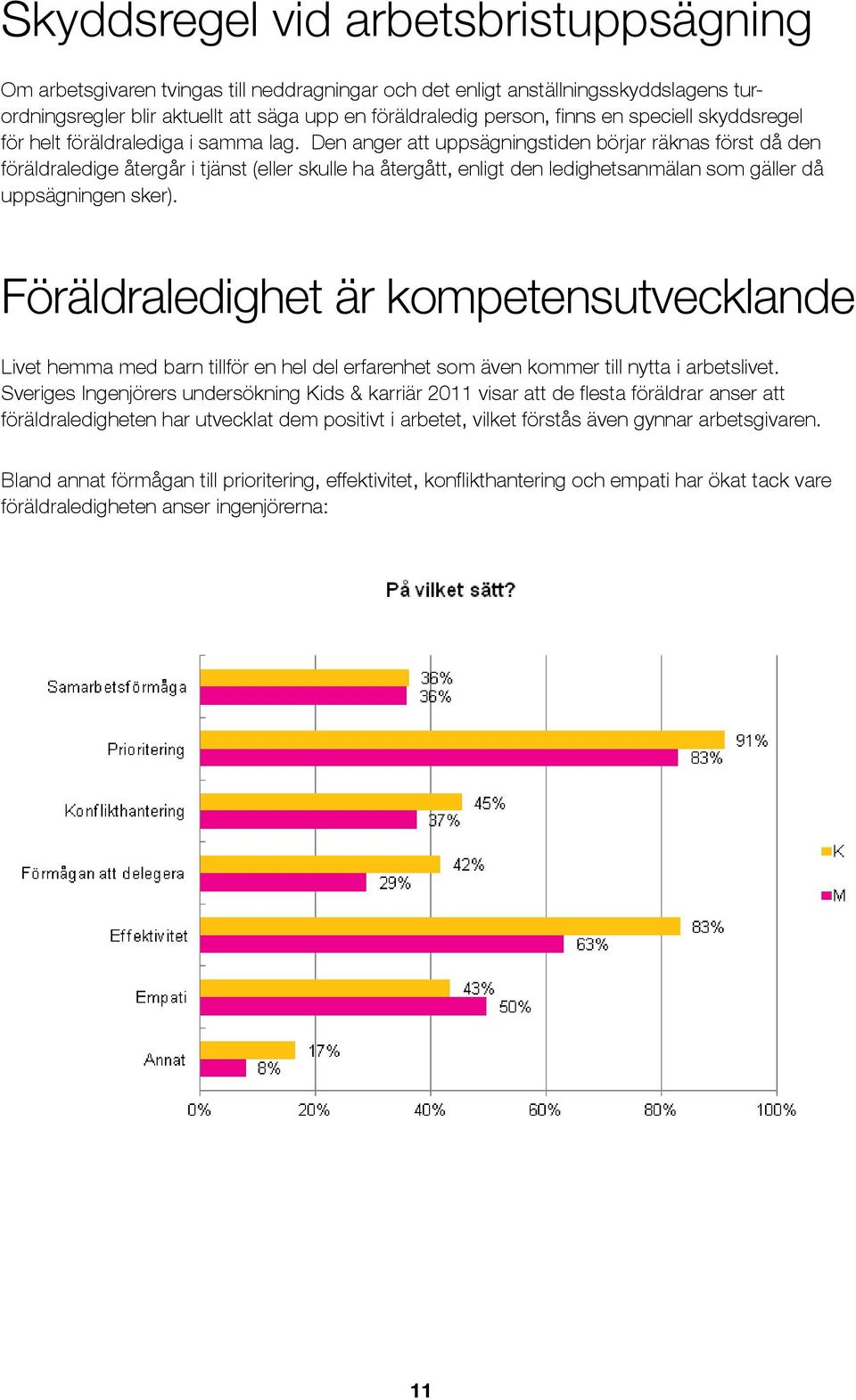 Den anger att uppsägningstiden börjar räknas först då den föräldraledige återgår i tjänst (eller skulle ha återgått, enligt den ledighetsanmälan som gäller då uppsägningen sker).