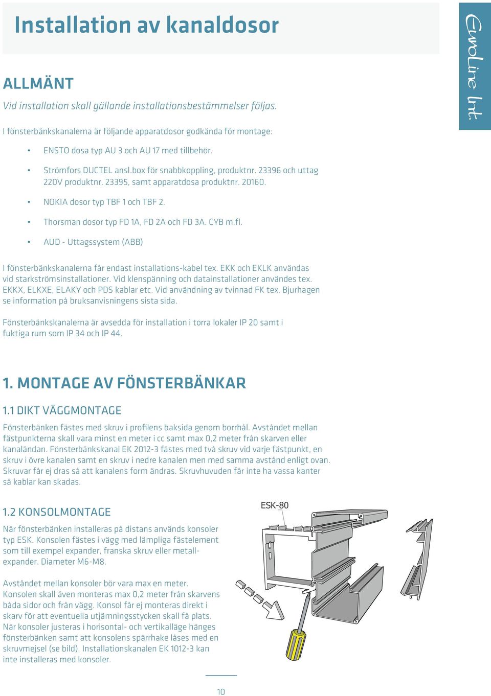 23396 och uttag 220V produktnr. 23395, samt apparatdosa produktnr. 20160. NOKIA dosor typ TBF 1 och TBF 2. Thorsman dosor typ FD 1A, FD 2A och FD 3A. CYB m.fl.