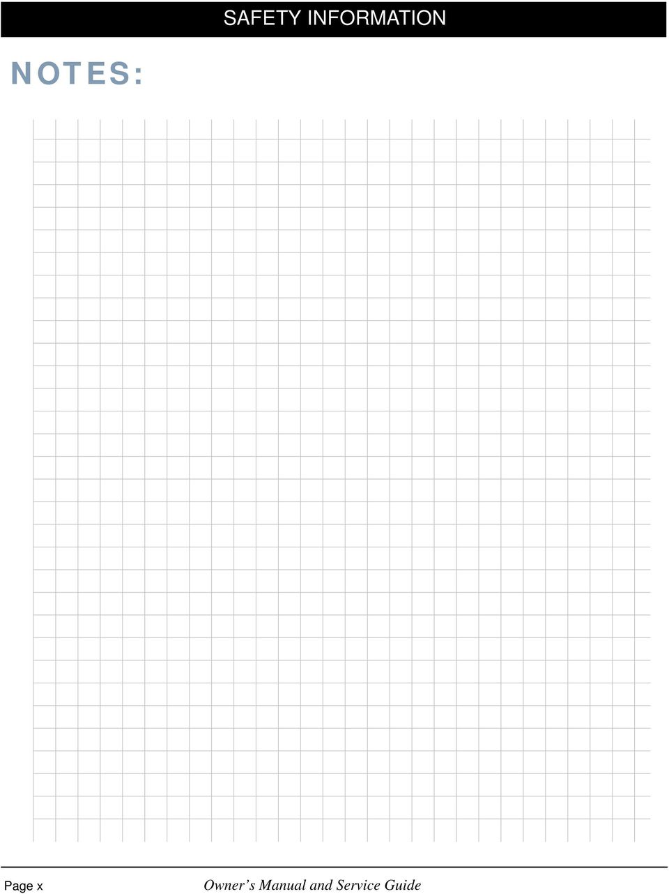 NOTES: Page x